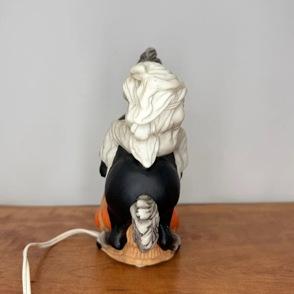 Vintage 1992 Prettique Jedediah's Spirit Porcelain Ghost Horse Sculpture Light